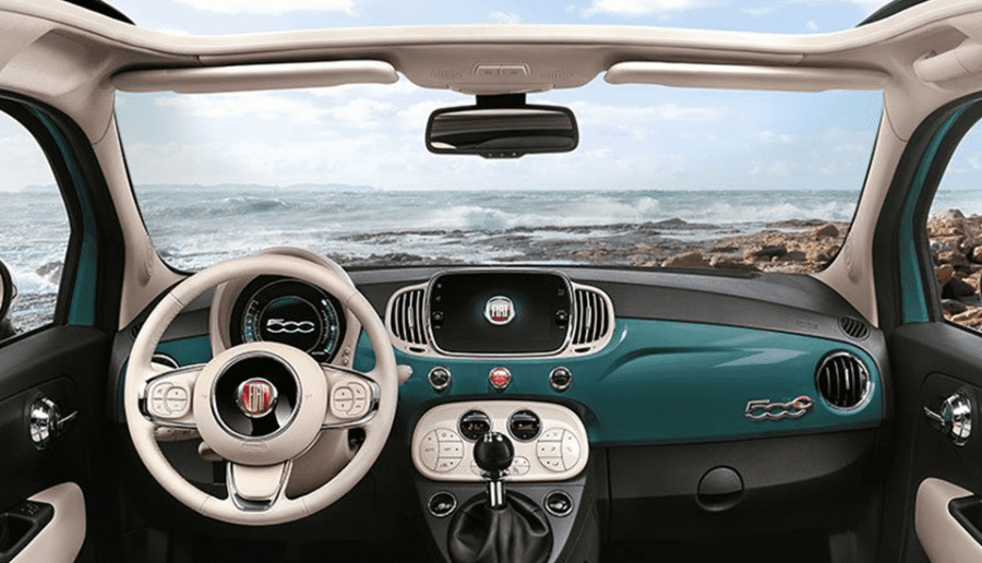 intérieur voiture Fiat 500